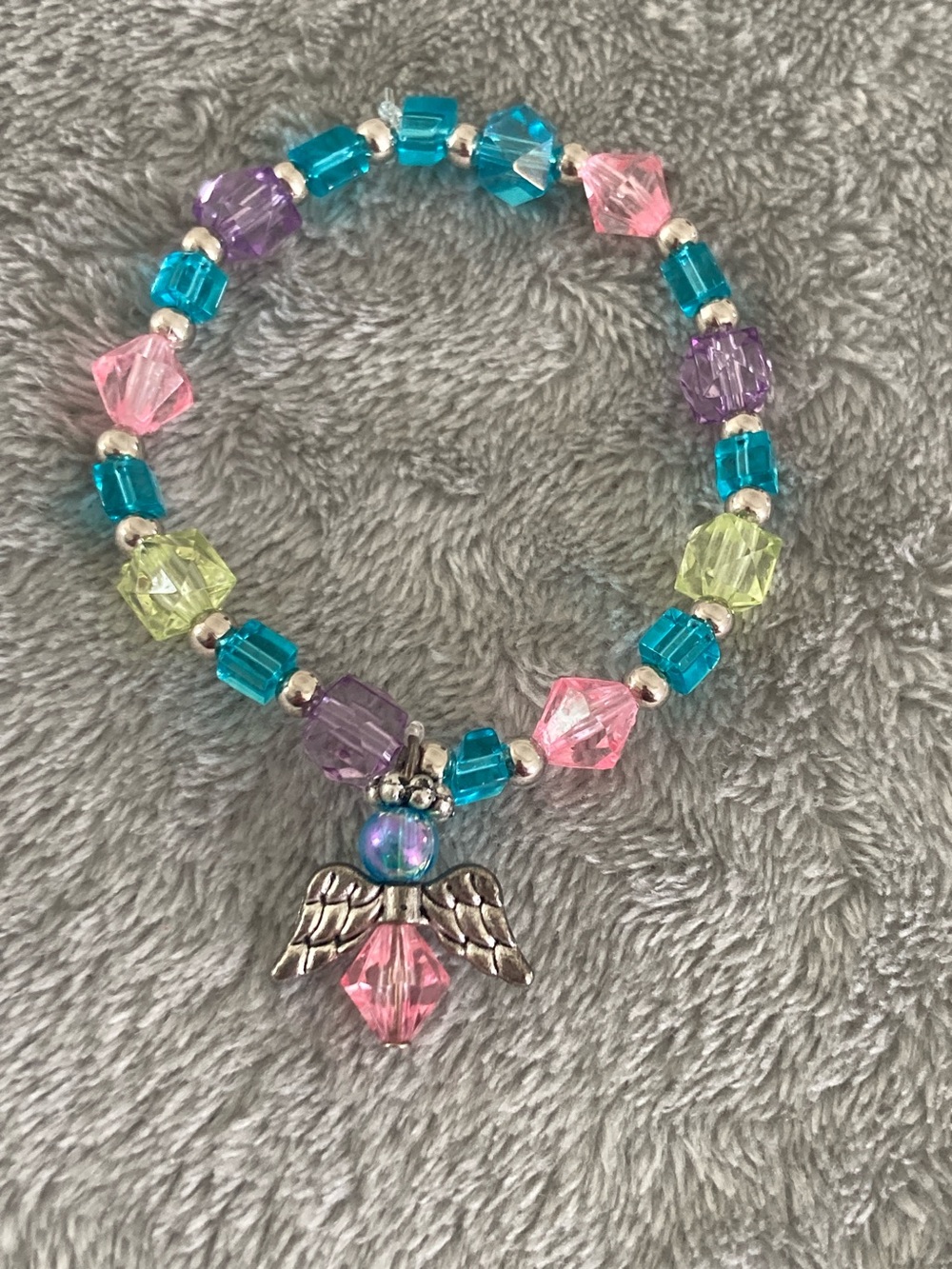 Beaded angel bracelet